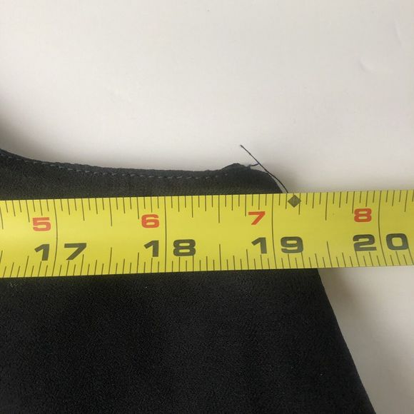 Truth By Republic Top Size XS Sleeveless Semi Sheer Tiered Black Beaded Neckline - Picture 10 of 12